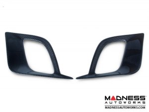 FIAT 500 Front Side Air Duct Diffuser Set - Carbon Fiber - NA Model - Matte